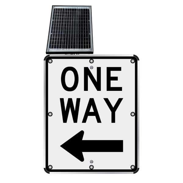 LED Solar One Way (Left Arrow) Sign