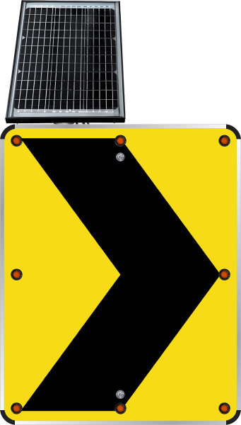 LED Solar Chevron Alignment Sign
