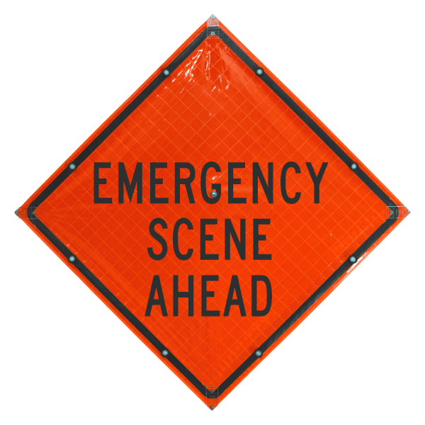 Emergency Scene Ahead LED Roll-Up Sign