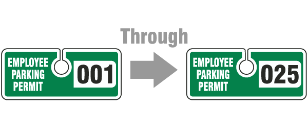 Green Employee Parking Permit Tag