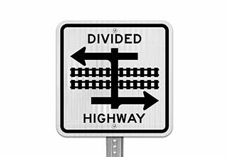 Divided Highway Signs