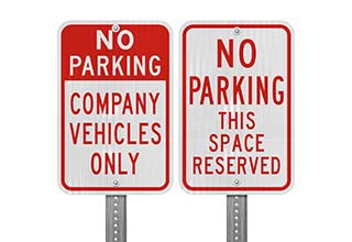 No Parking - Reserved Signs