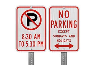 Time Specific Parking Signs