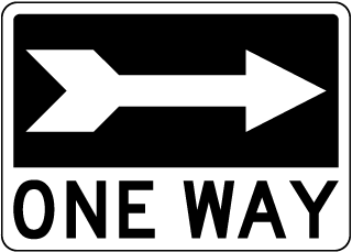 Directional Right One Way Sign