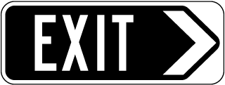 Directional Right Exit Sign