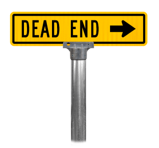 Dead End With Right Sign