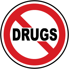 Drugs Prohibited Label