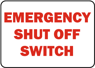 California Spa Shut Off Sign