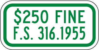 Florida Fine $250