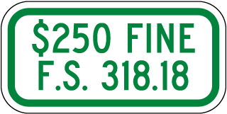 Florida Fine $250