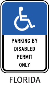 Florida Accessible Parking Sign