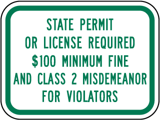 South Dakota Accessible Parking Penalty Sign