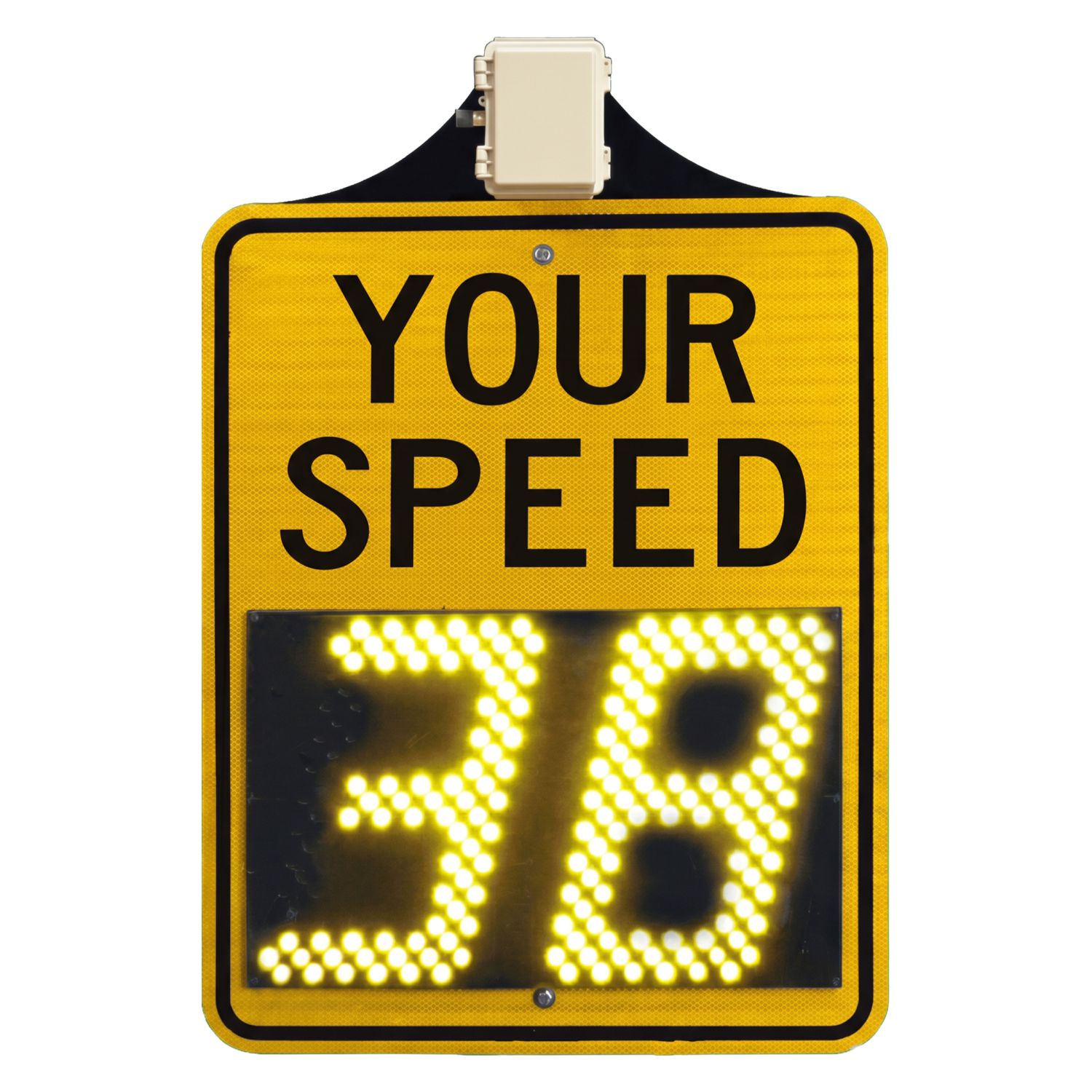 30" Radar Speed Sign (Yellow)