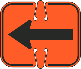 Interchangeable Arrow Cone Sign