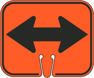 Double Arrow Cone Sign
