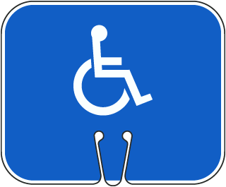 Handicapped Cone Sign
