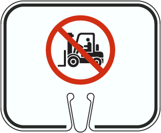 No Forklifts Cone Sign