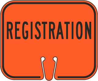 Registration Cone Sign