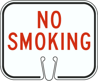No Smoking Cone Sign