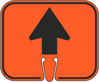 Forward Arrow Cone Sign
