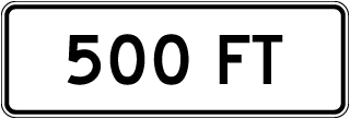 Texas 500 FT Sign