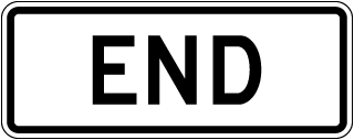 Texas End Sign