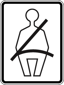 Fasten Safety Belts State Law Symbol Sign