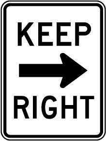 Keep Right Sign