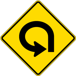 Left 270 Degree (Loop) Curve Sign