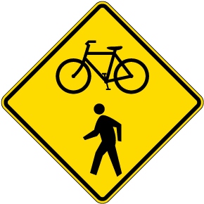 Bicycle & Pedestrian Crossing Sign
