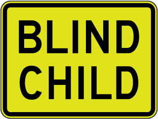 Blind Child Sign