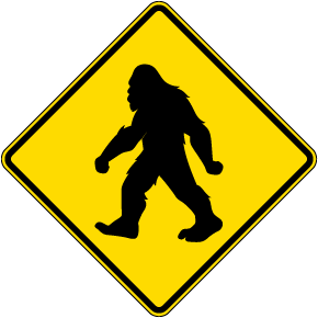 Sasquatch Big Foot Crossing Sign