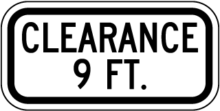 Clearance 9 FT Sign