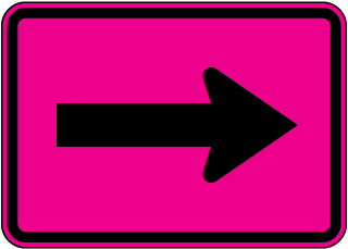 Right Turn Arrow (Auxiliary) Sign