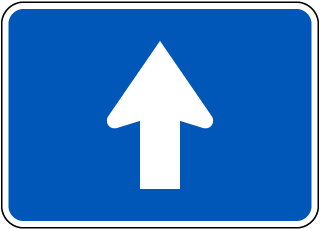 Straight Arrow (Auxiliary) Sign