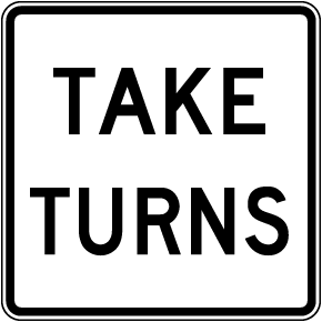 Take Turns Sign