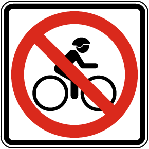 No Bicycle Signs