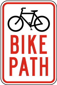 Bike Path Sign