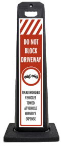  Do Not Block Driveway Vertical Panel