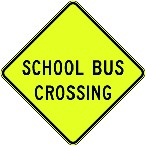 School Bus Crossing Sign