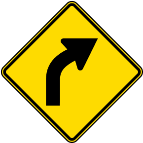 Right Curve Ahead Sign