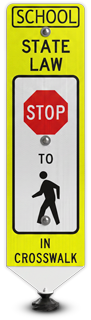Replacement School Stop For Pedestrians Panel