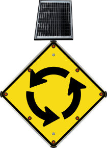 LED Solar Roundabout Circulation Sign