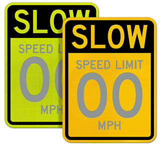 Custom Slow Speed Limit Signs