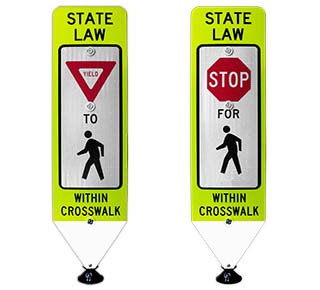 In Street Crosswalk Signs