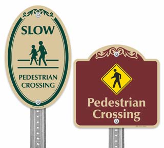 Decorative Pedestrian Signs