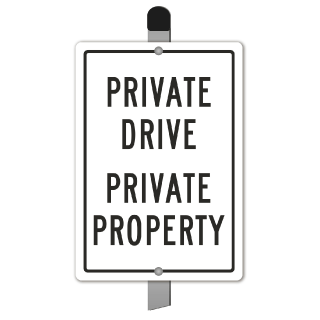 Private Drive Private Property Yard Sign