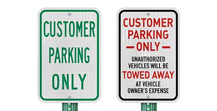 Commercial Parking Signs