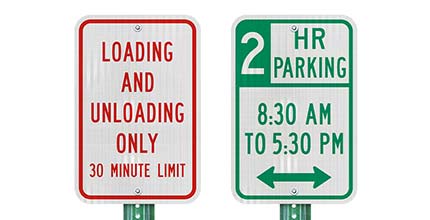 Limited Time Parking Signs