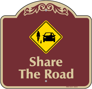 Share The Road Decorative Sign